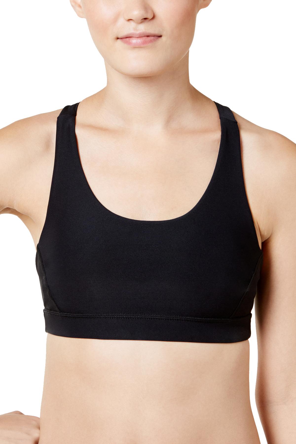 Ideology Black-Noir Mid-Impact Sports Bra