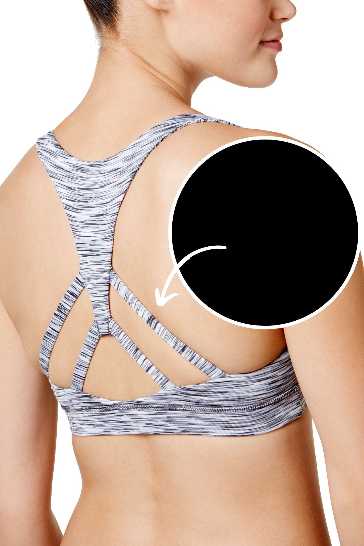 Ideology Black-Noir Mid-Impact Sports Bra