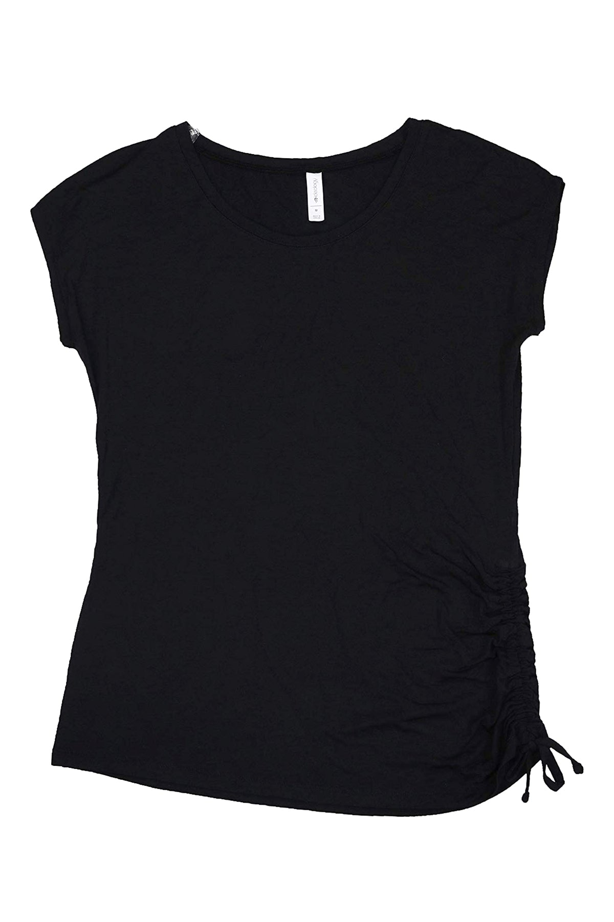 Ideology Black Side-Tie Modal T-Shirt