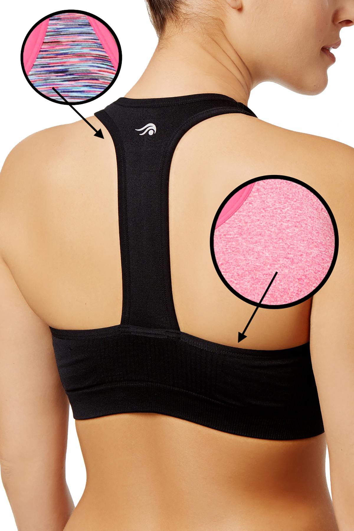 Ideology Molten Pink-Melon Low-Impact Racerback Sports Bra