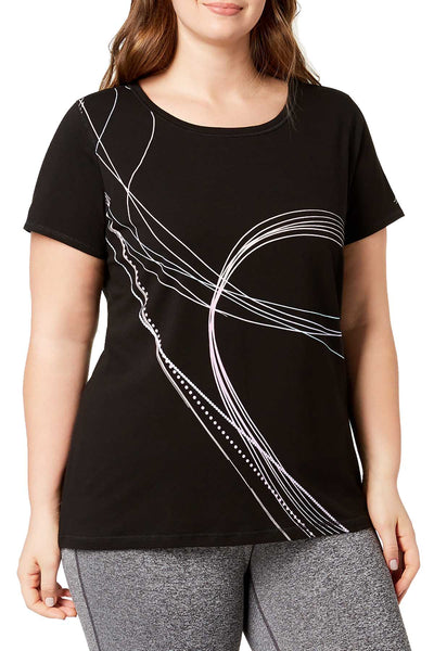 Ideology PLUS Black Graphic Print T-Shirt