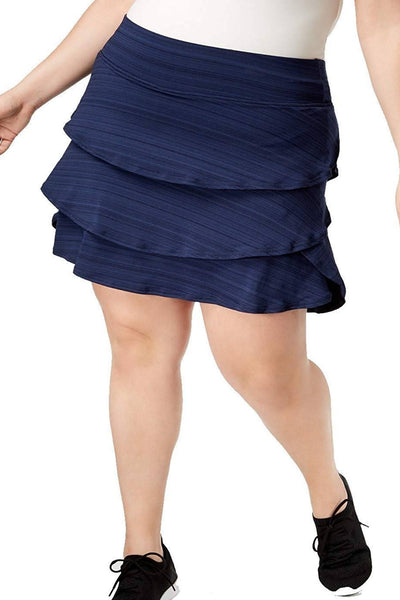 Ideology PLUS Navy Serenity Flattering Ruffled Skort