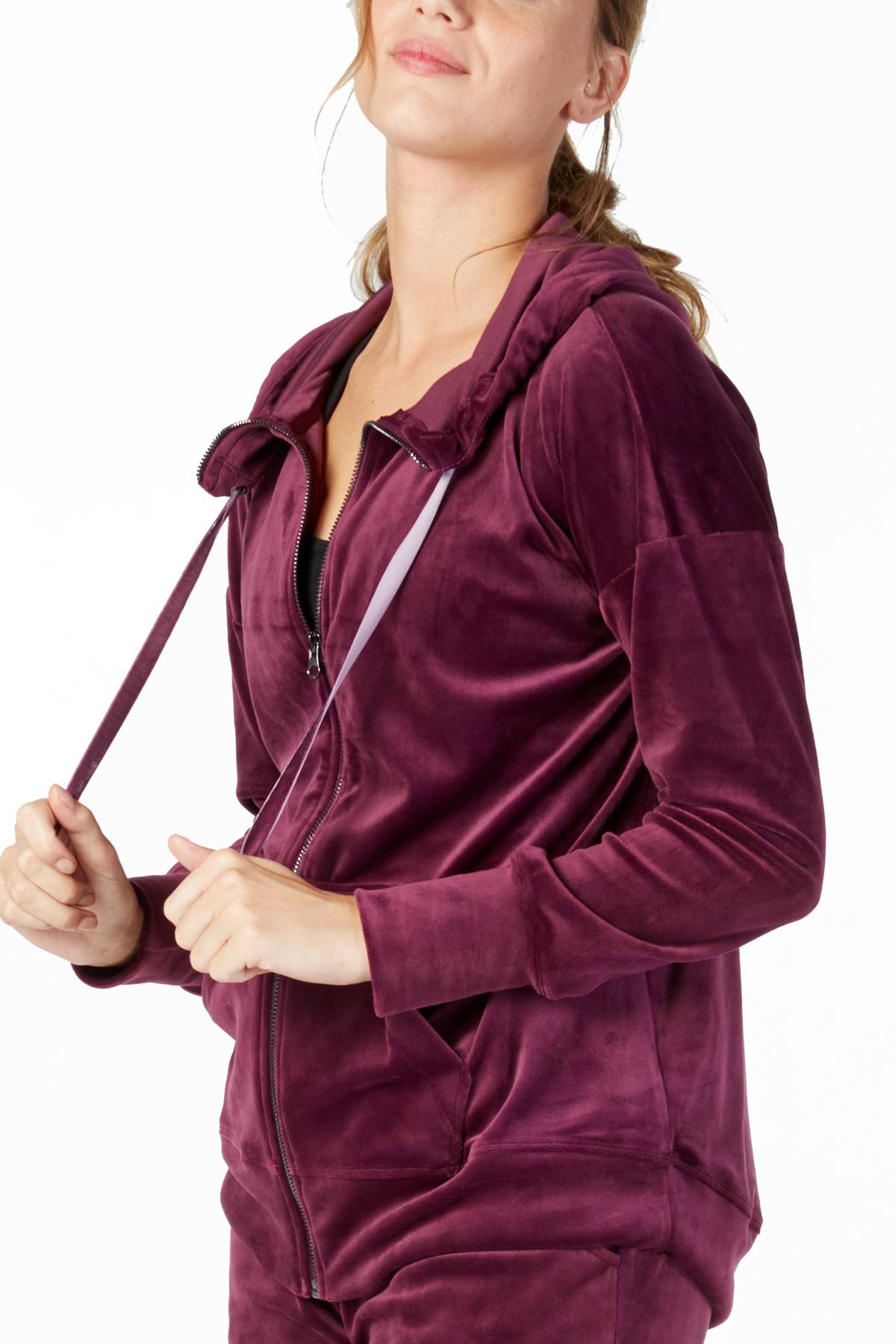 Ideology Winter-Bloom Velour Zip Hoodie