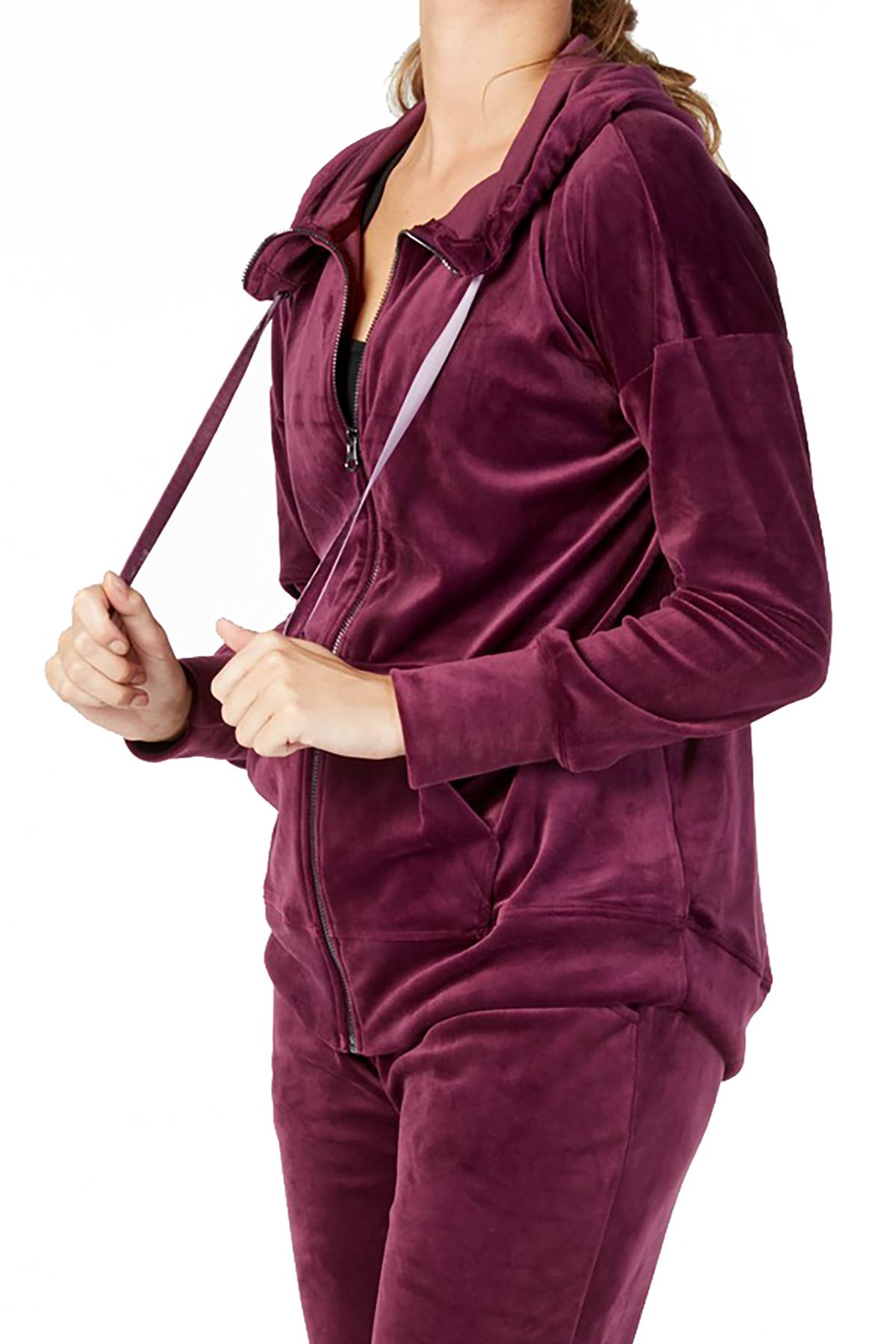 Ideology Winter-Bloom Velour Zip Hoodie