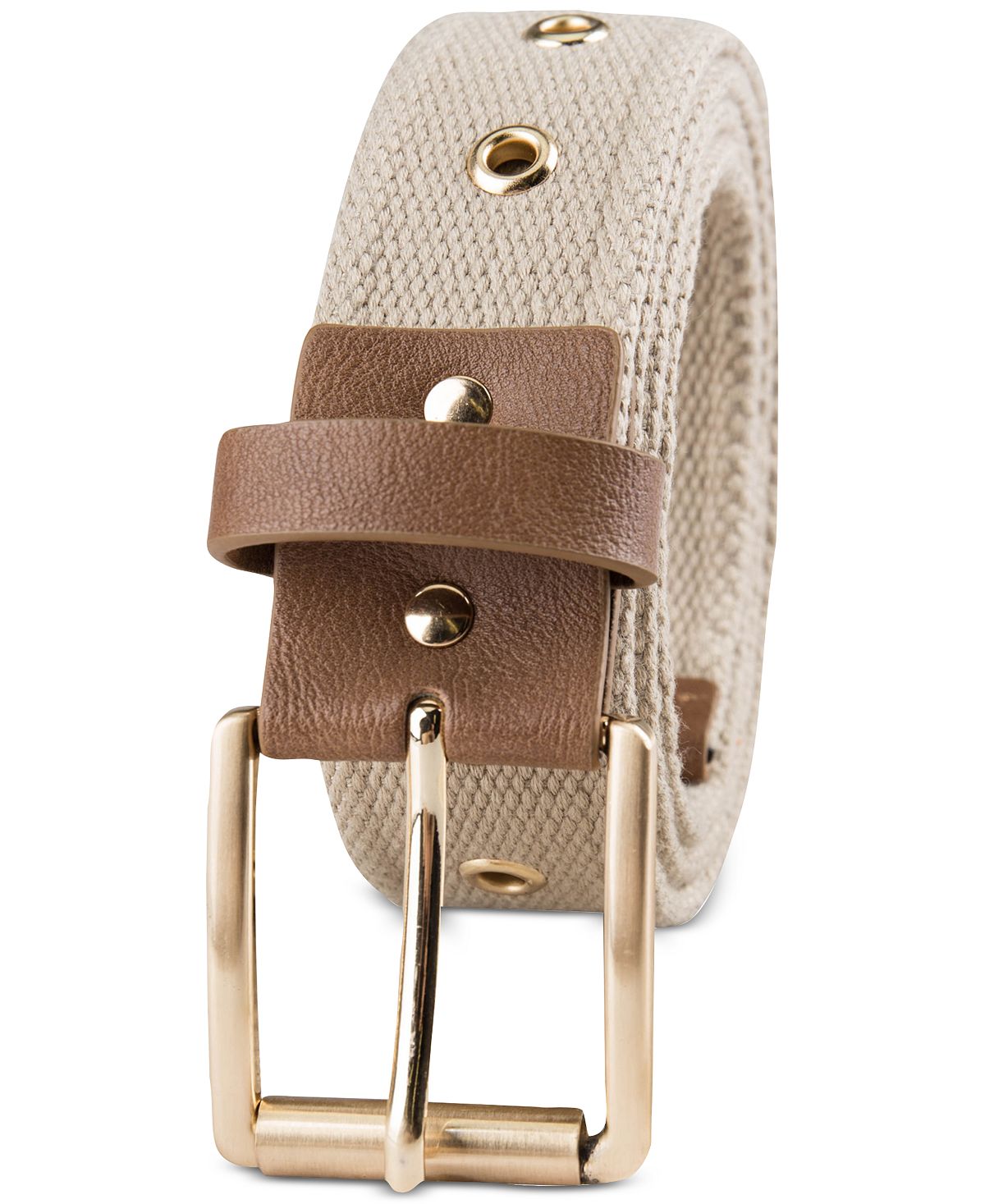 Inc International Concepts Adjustable Fabric Belt Tan