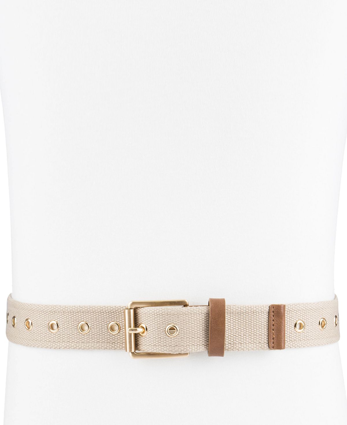 Inc International Concepts Adjustable Fabric Belt Tan