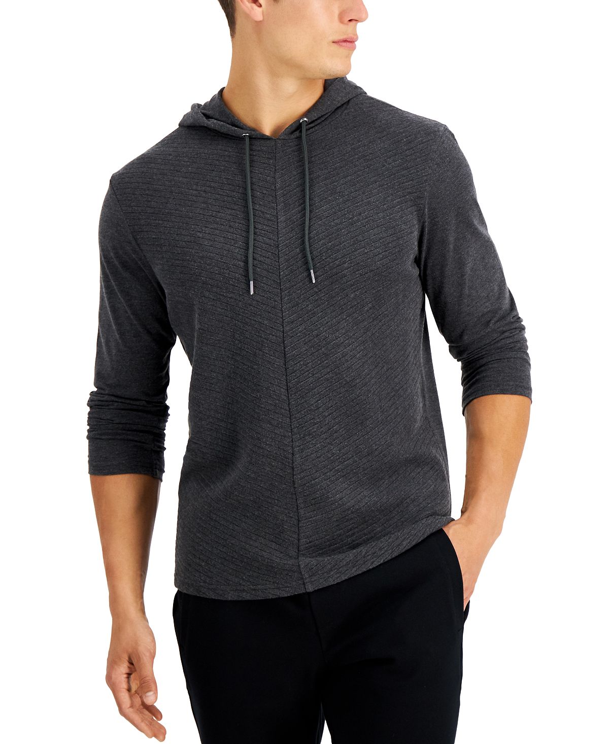 Inc International Concepts Changed Hoodie Hthr Onyx