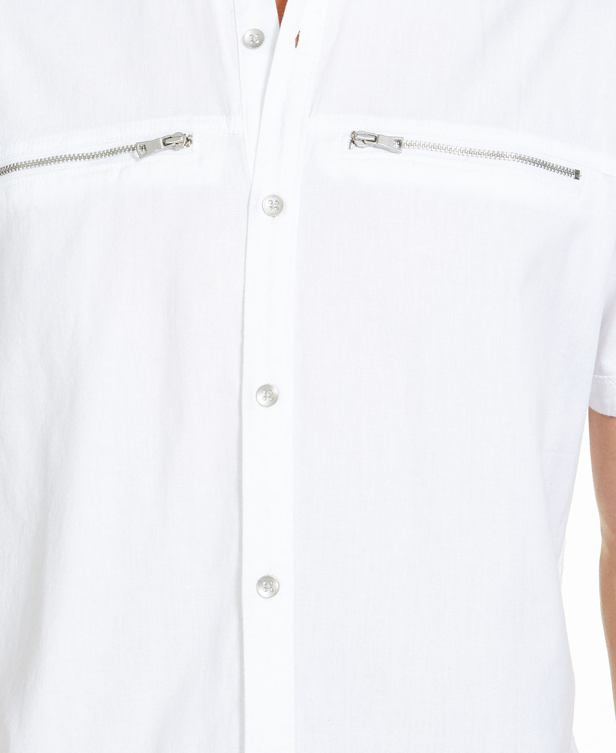 Inc International Concepts I.n.c. Regular-fit Solid Shirt White Pure