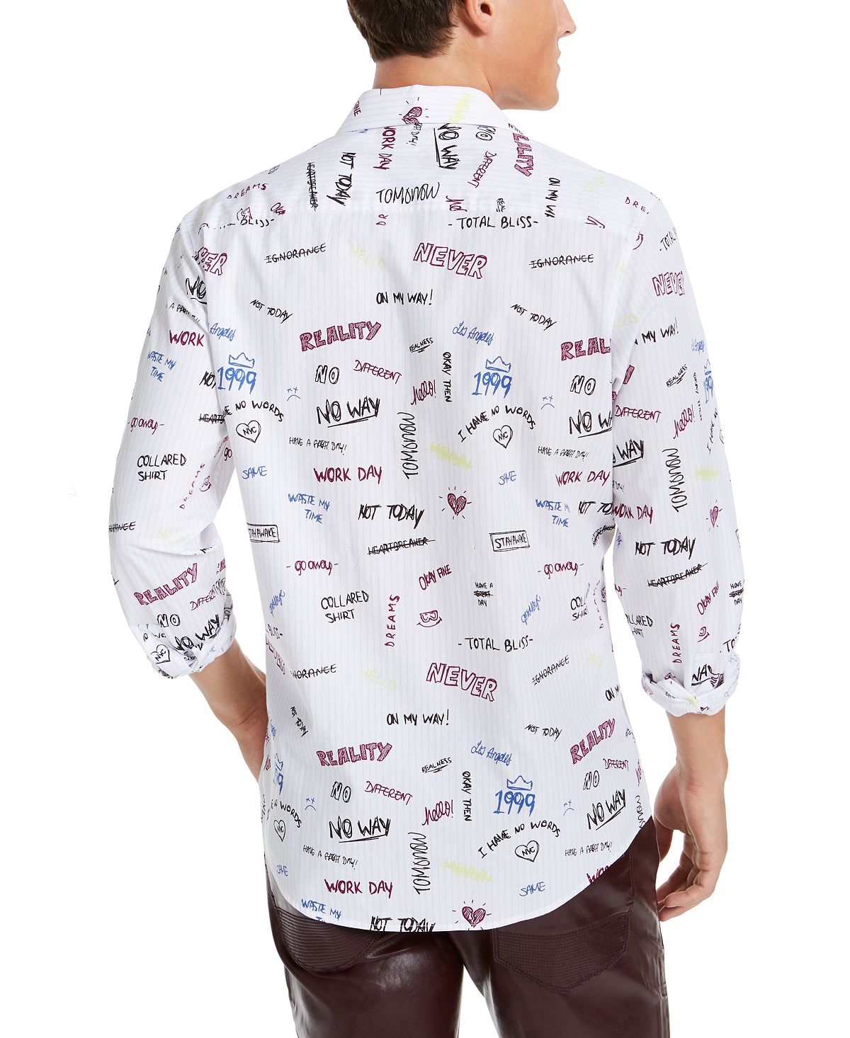 Inc International Concepts Inc Expressions Print Shirt White Combo