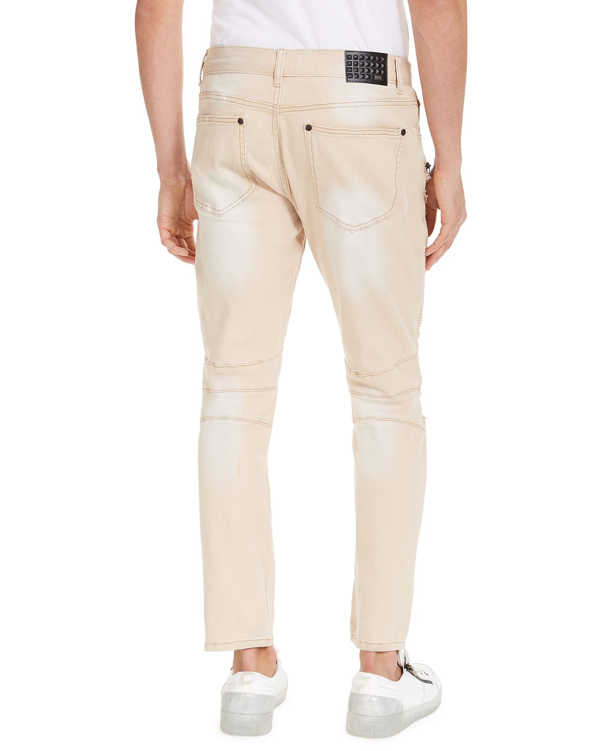 Inc International Concepts Inc Ripped Moto Skinny Jeans Walnut Beige