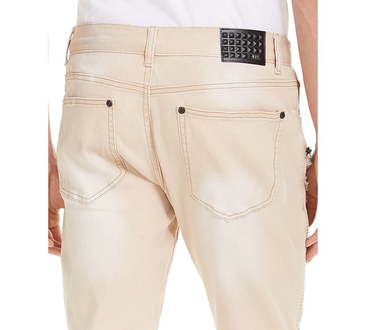 Inc International Concepts Inc Ripped Moto Skinny Jeans Walnut Beige