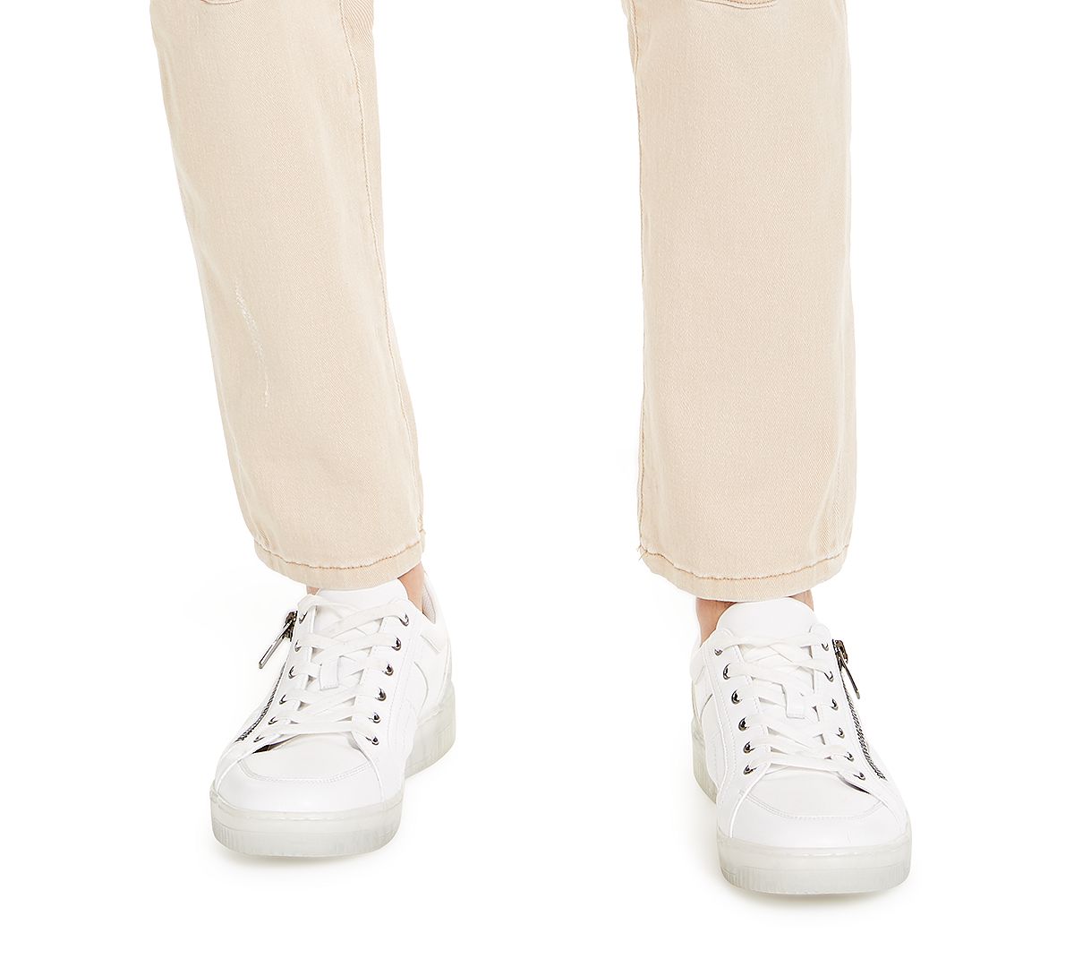 Inc International Concepts Inc Ripped Moto Skinny Jeans Walnut Beige
