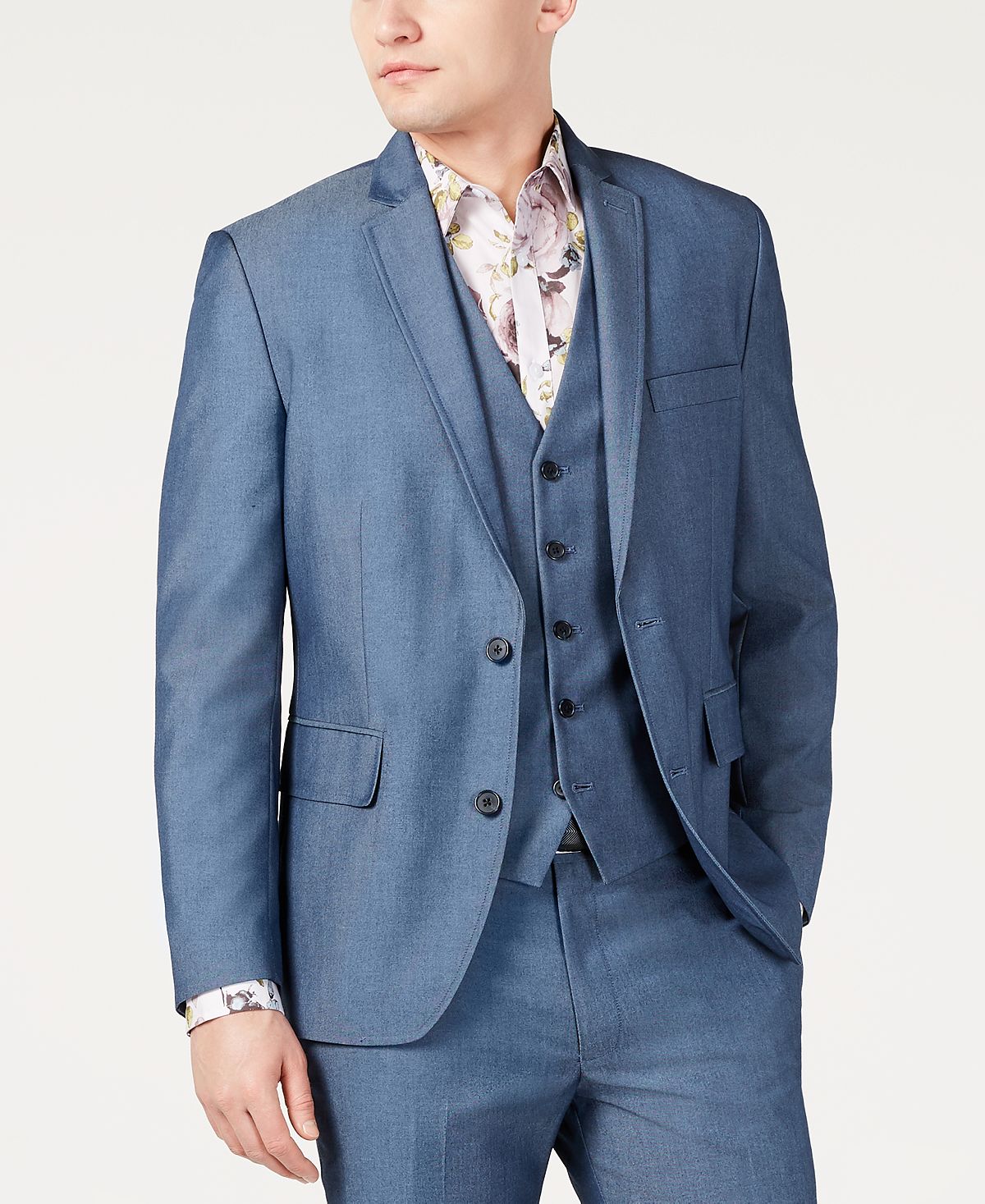 Inc International Concepts Inc Slim-fit Blazer Lt Blue