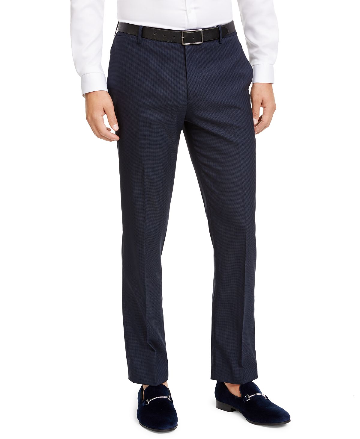 Inc International Concepts Inc Slim-fit Micro Check Suit Pants Navy Combo