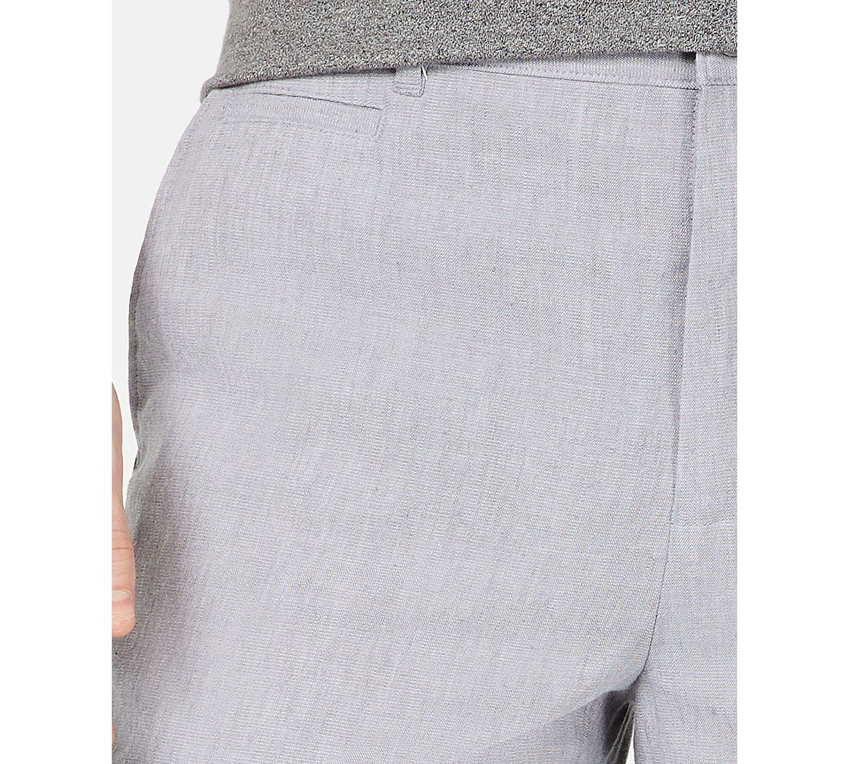 Inc International Concepts Inc Slim-fit Stretch Linen Pants Light Grey Comb