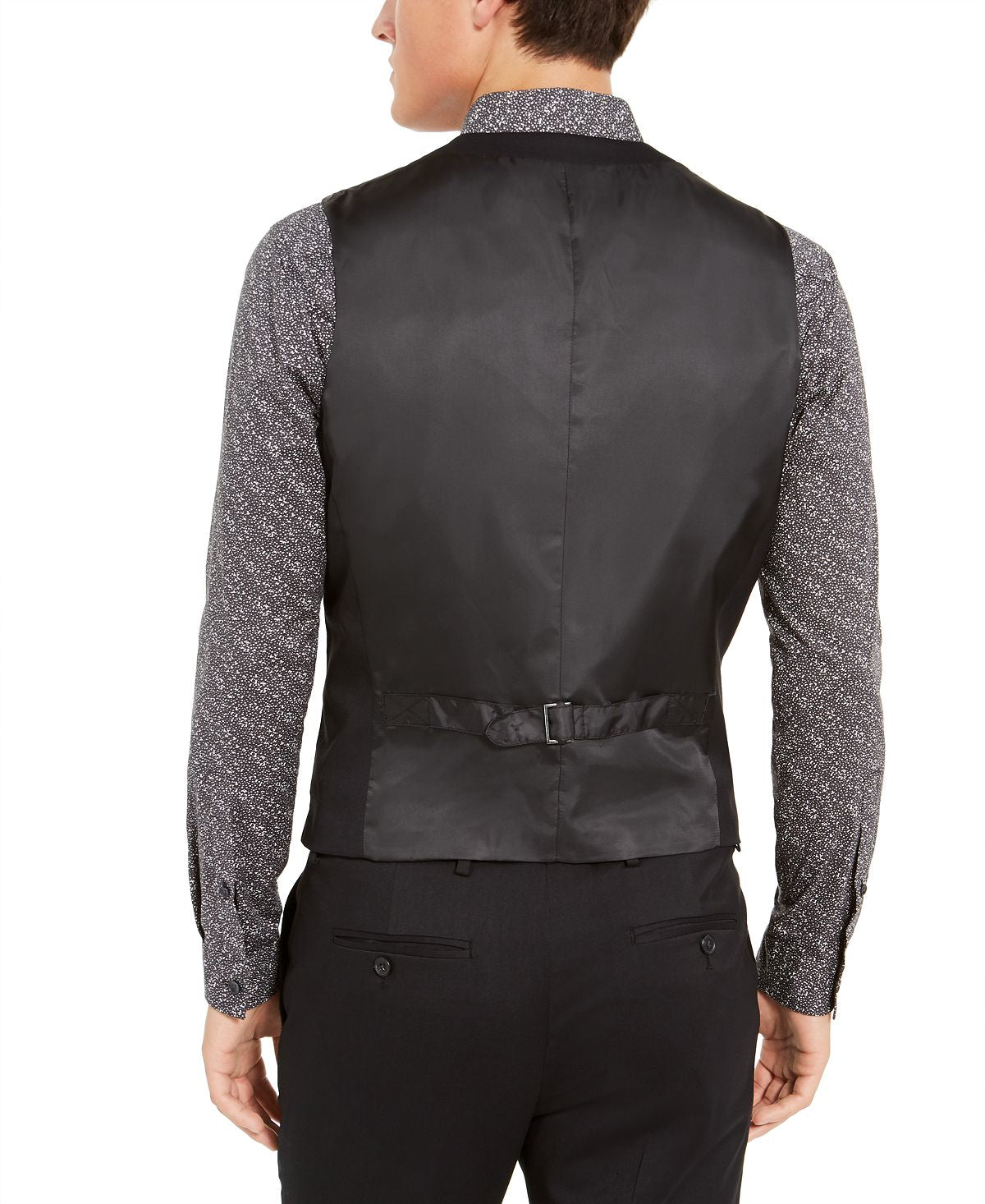 Inc International Concepts Inc Slim-fit Stretch Twill Vest Deep Black