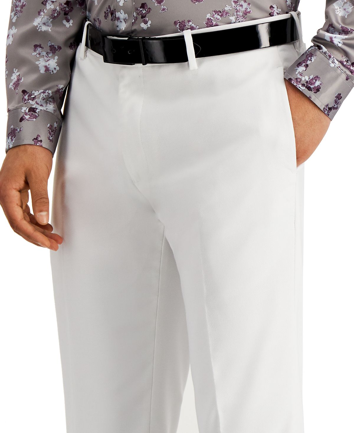 Inc International Concepts Inc Slim-fit Stretch White Solid Suit Pants White Pure