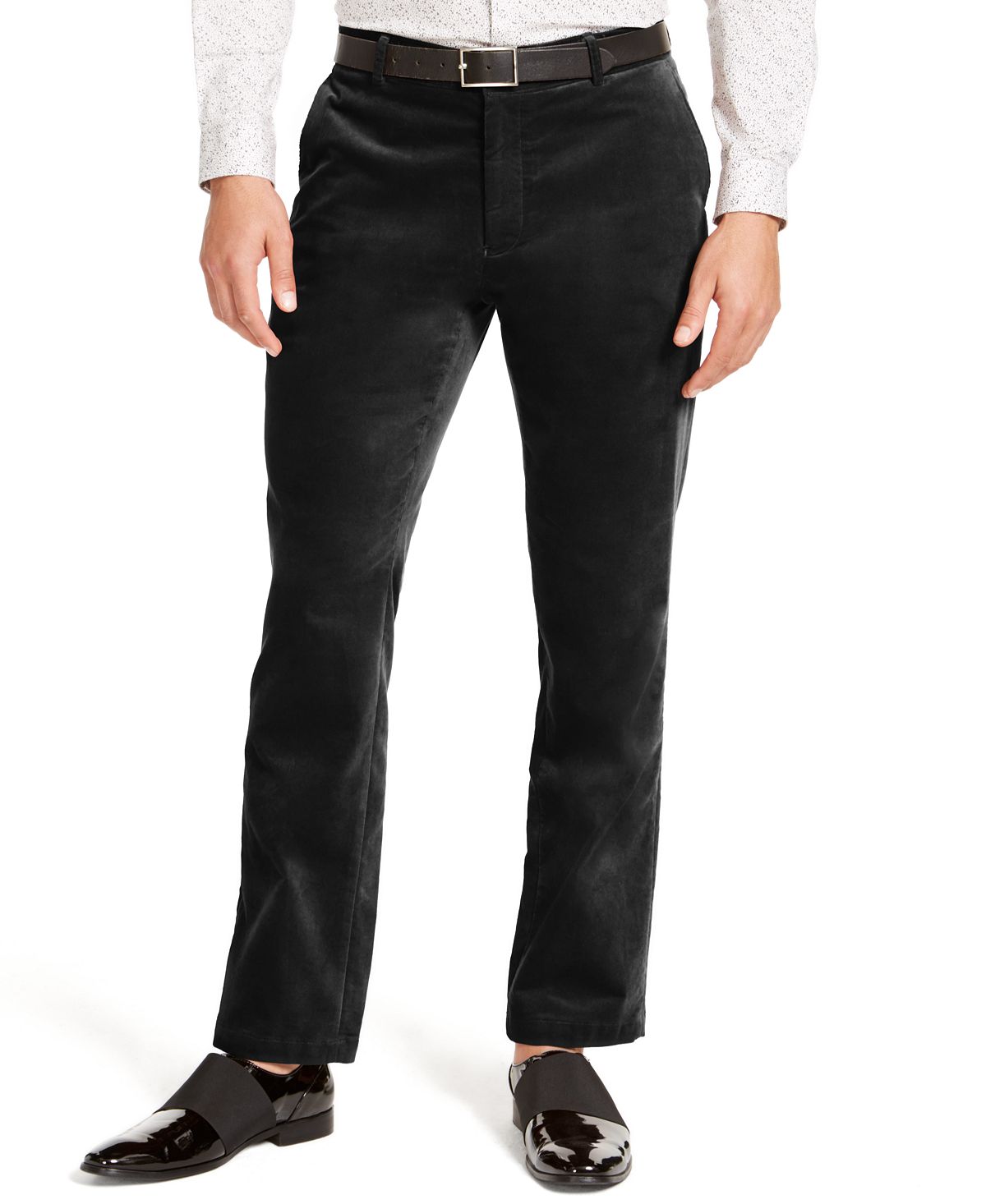 Inc International Concepts Inc Slim-fit Velvet Pants Deep Black