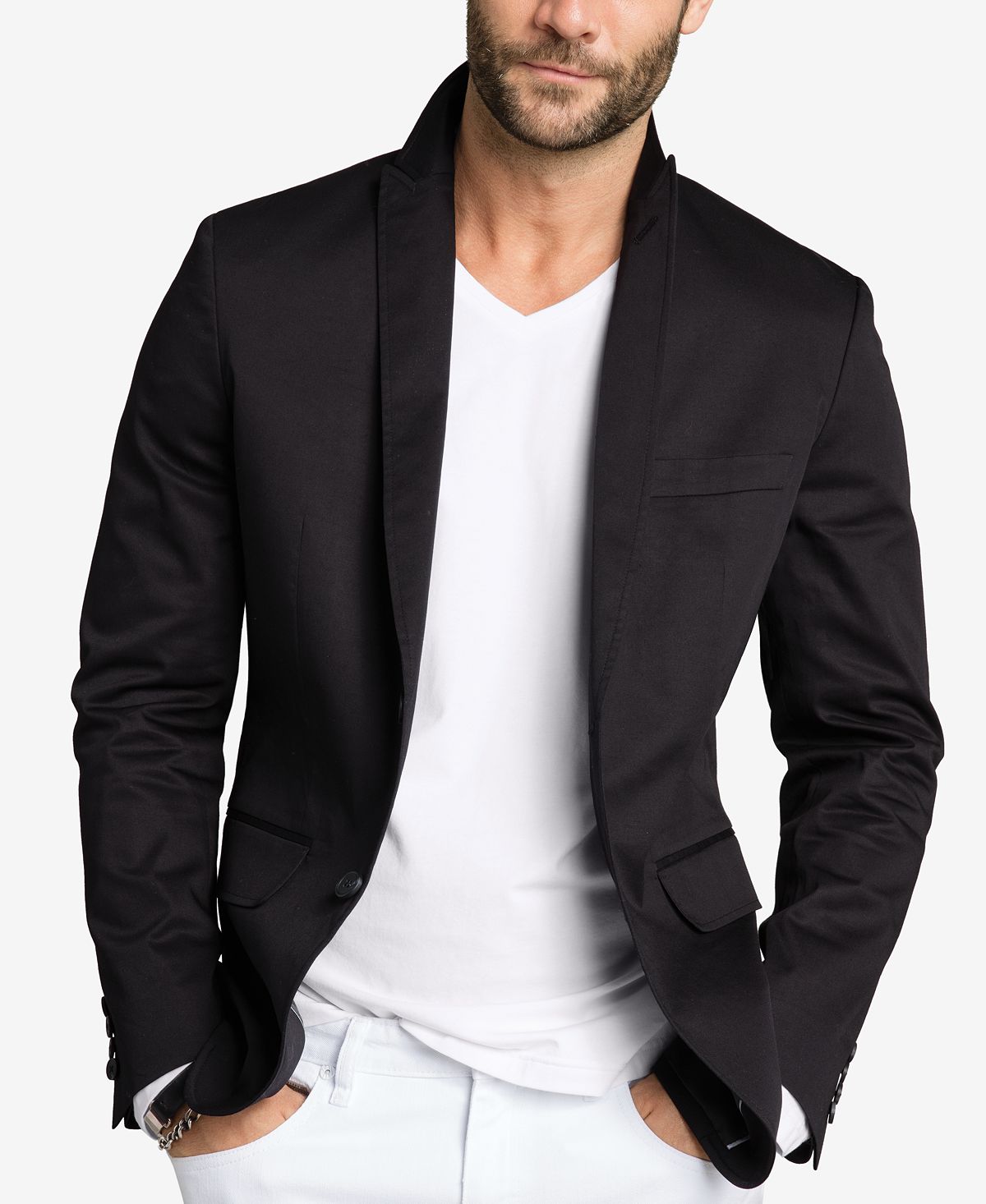 Inc International Concepts Inc Stretch Slim-fit Blazer Deep Black