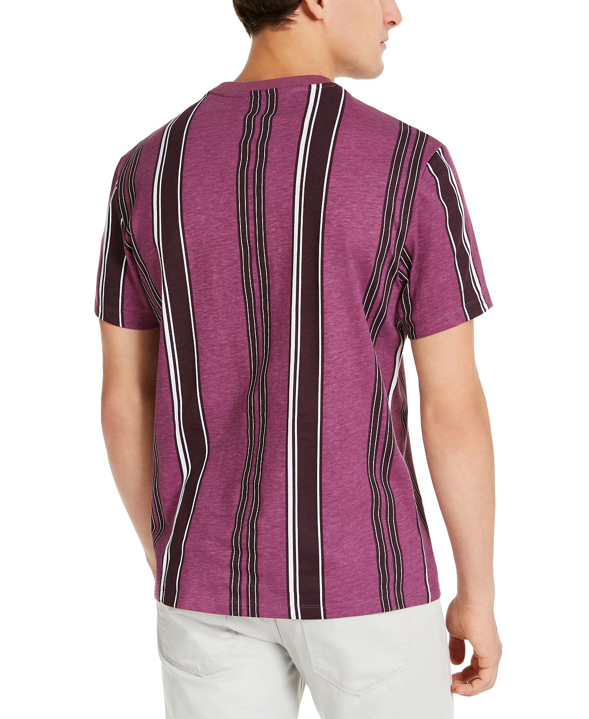 Inc International Concepts Inc Tea Date Stripe T-shirt Rose Plum
