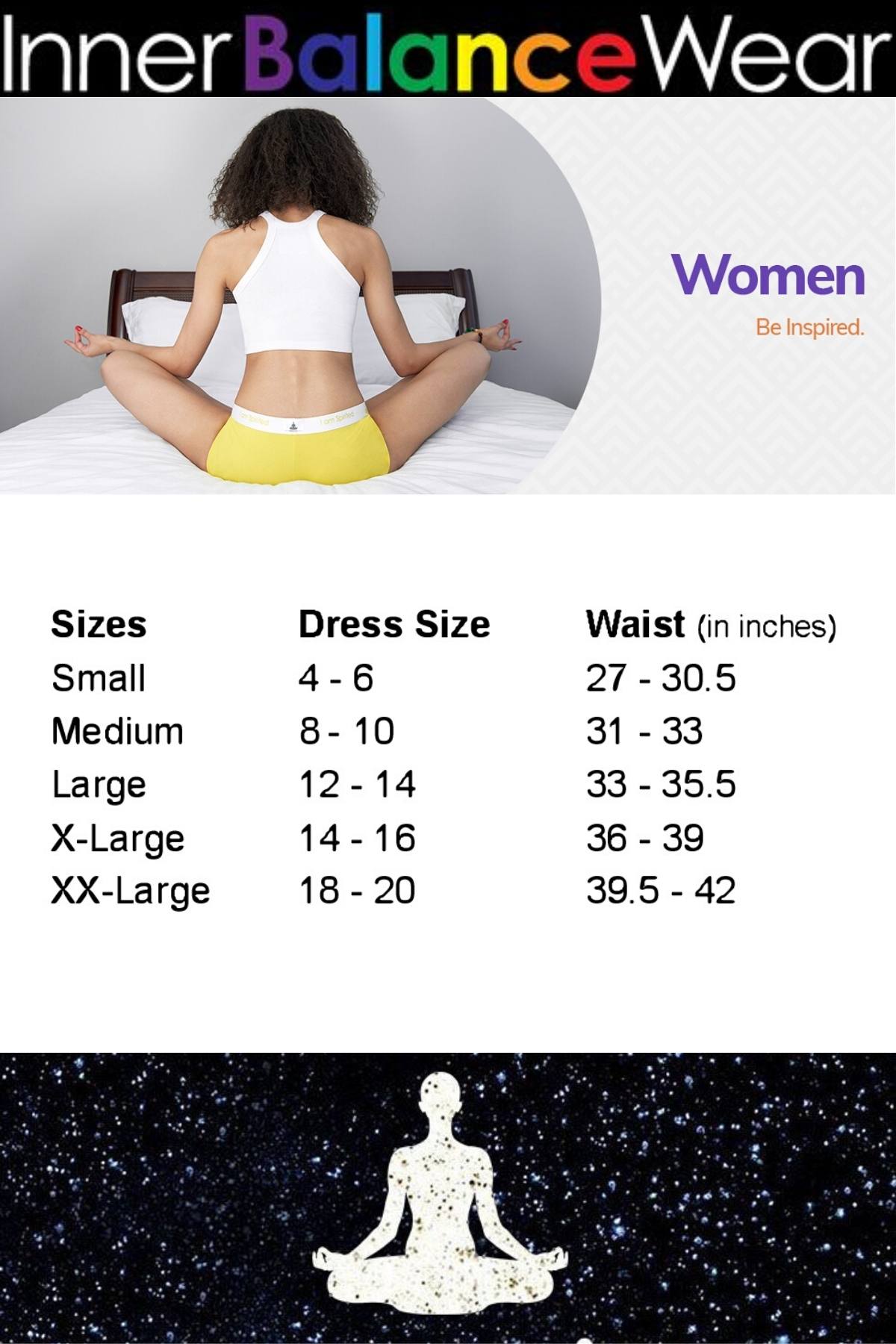 InnerBalanceWear 7-Chakra Affirmation Bikini Brief 7-Pack Set