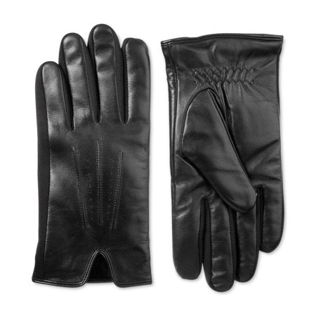 Isotoner Gloves & Mittens Men's Gloves Large Touchscreen Winter Leather Black