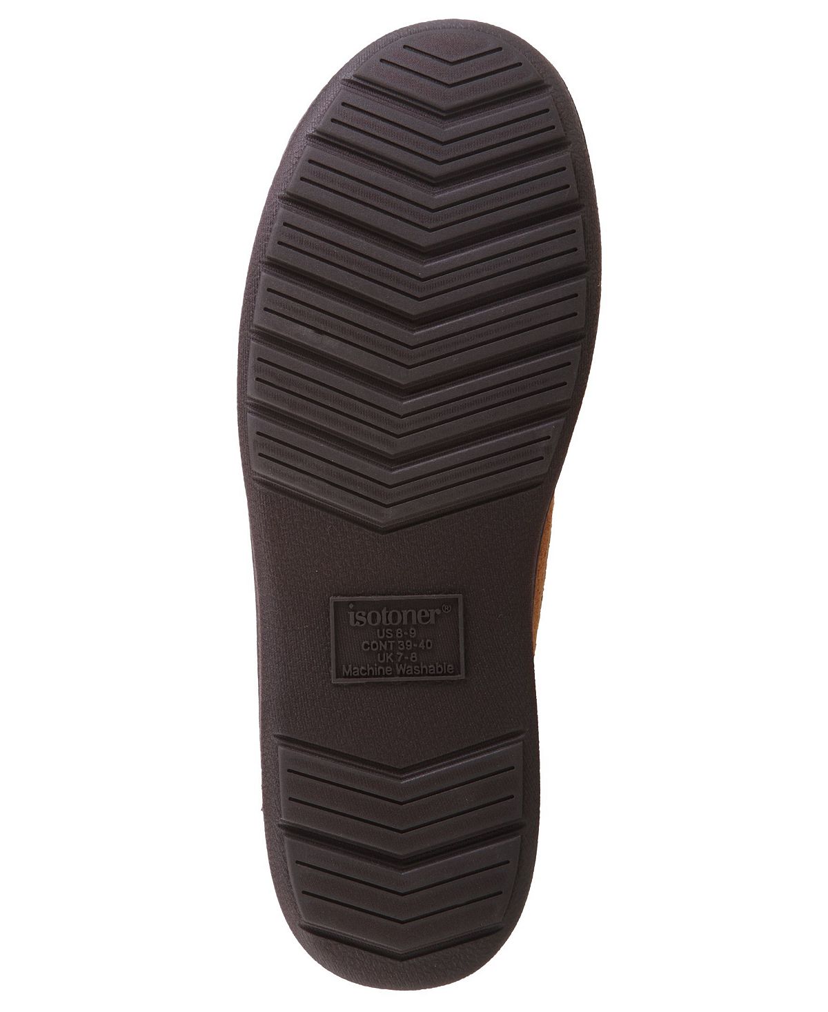 Isotoner Signature Memory Foam Microsuede Nigel Moccasin Slippers Cognac