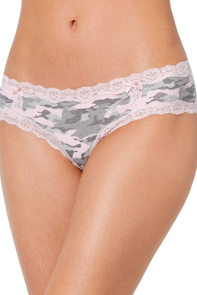Jenni By Jennifer Moore Pink-Camo Cotton Lace-Trim Hipster