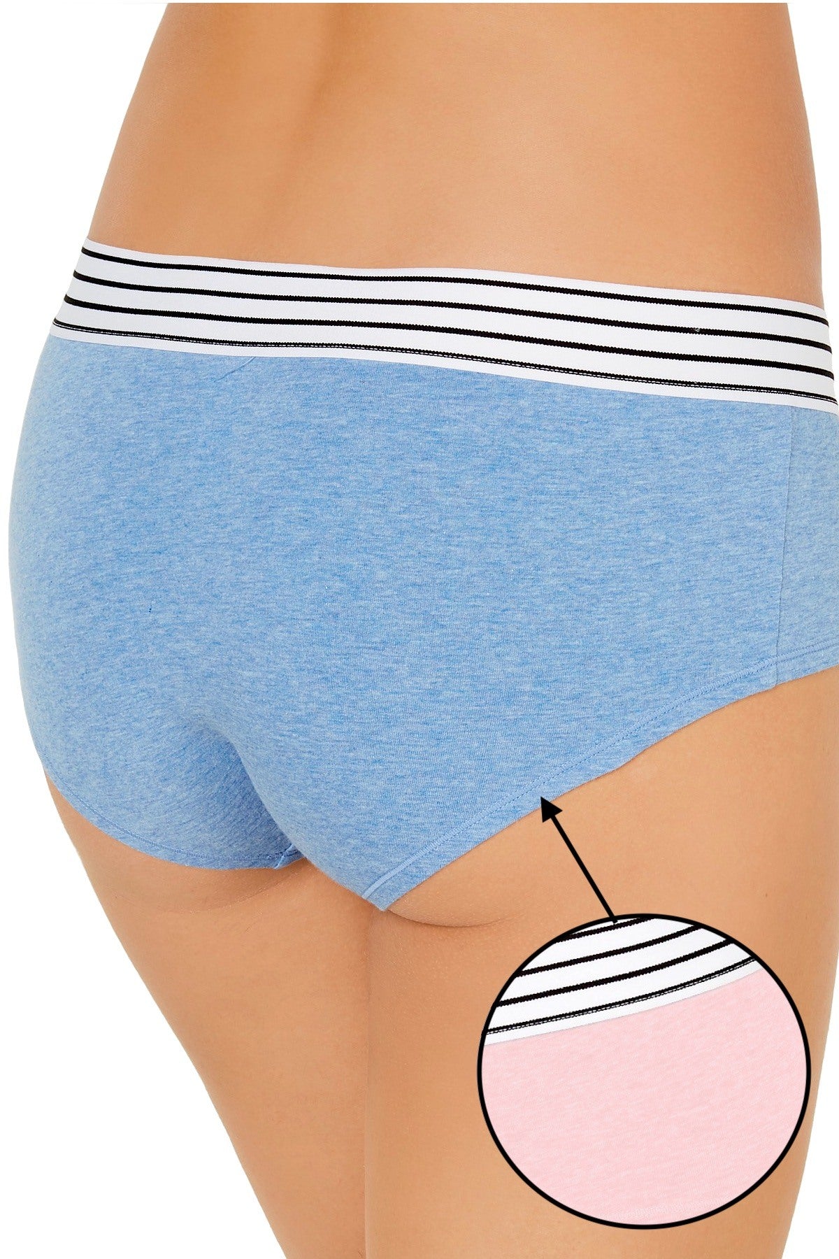 Jenni Elastic Waistband Hipster in Peachskin