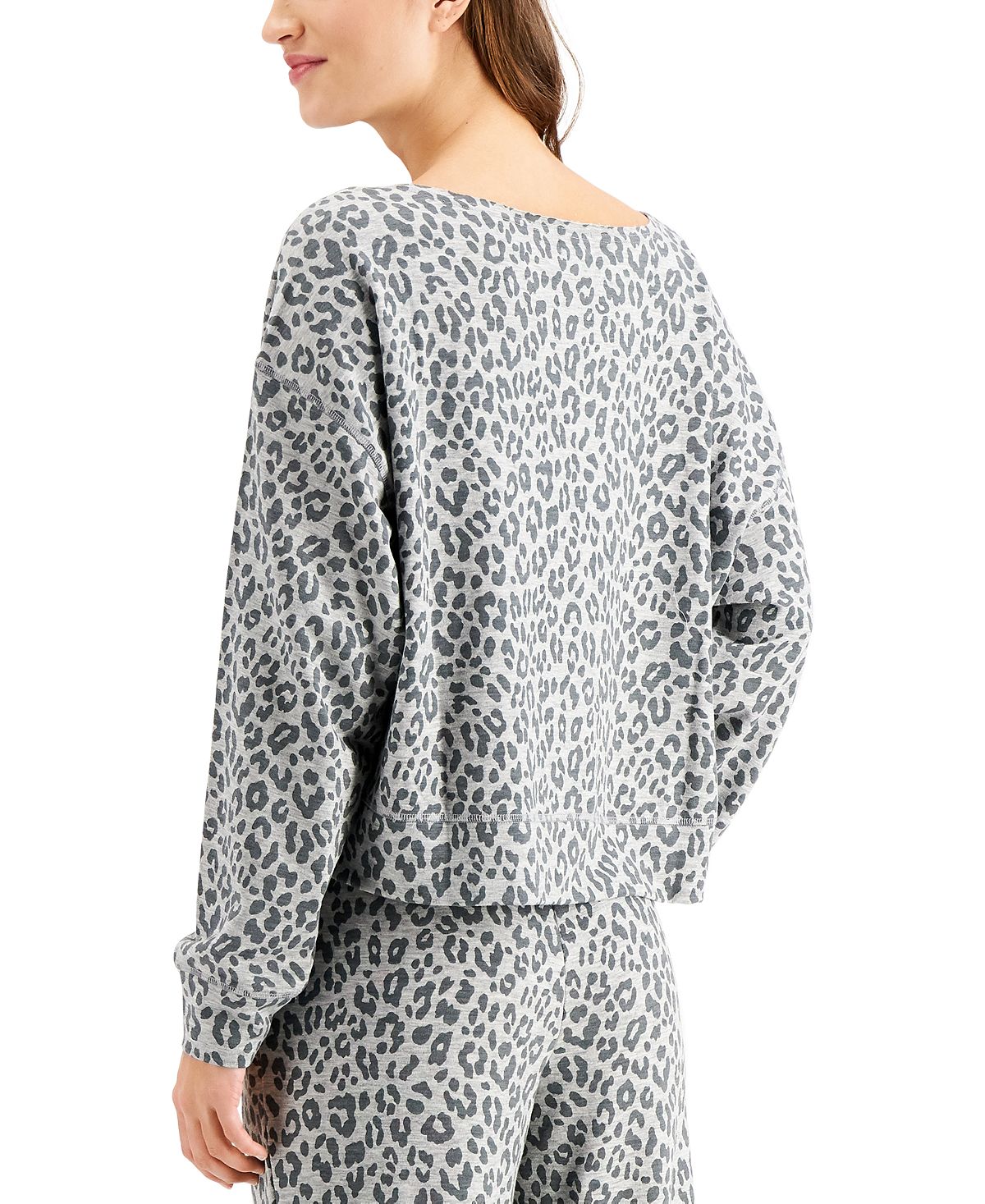 Jenni On Repeat Super Soft Crew Sleep Top Leopard