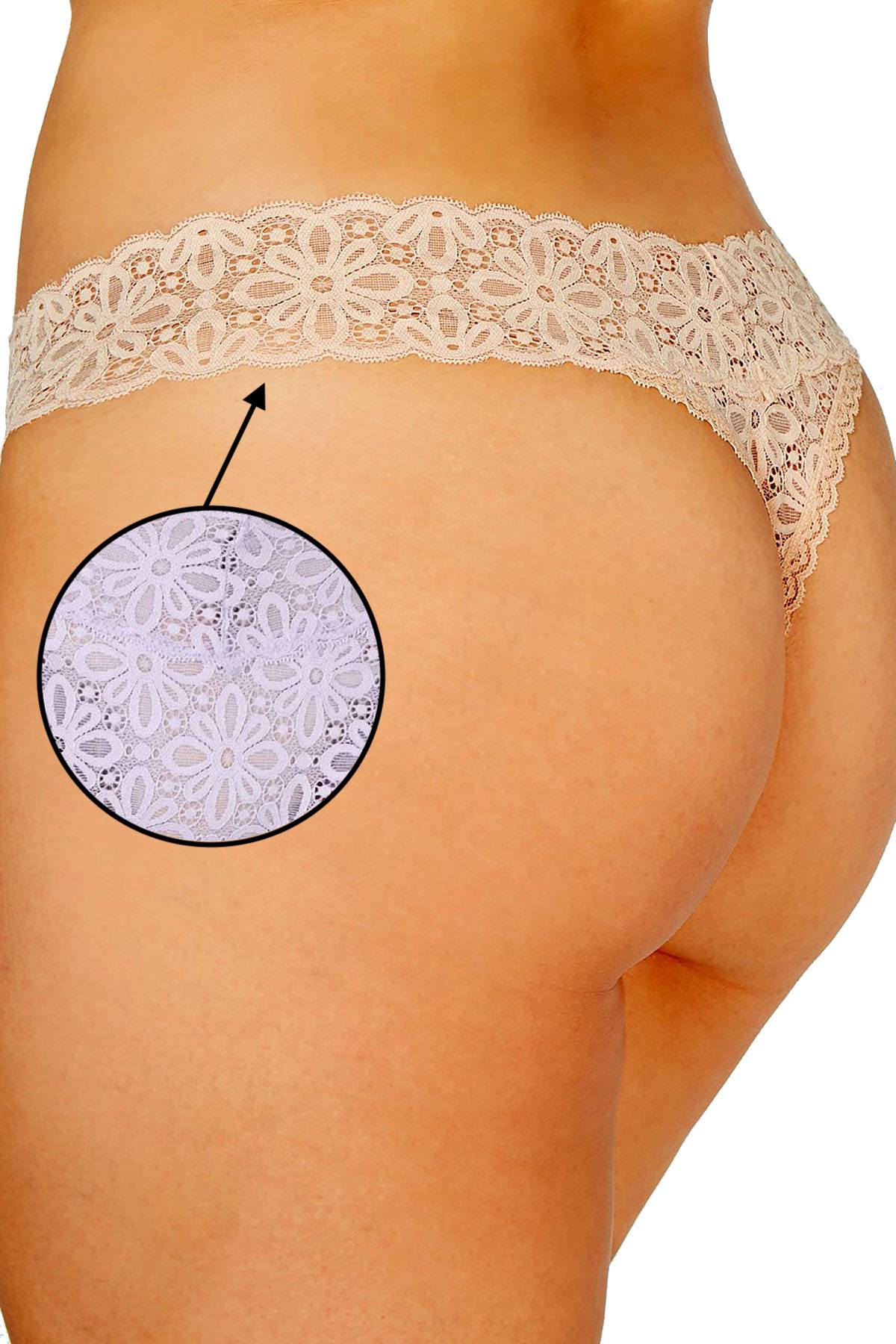 Jenni PLUS Lace Thong in Lavender Sachet