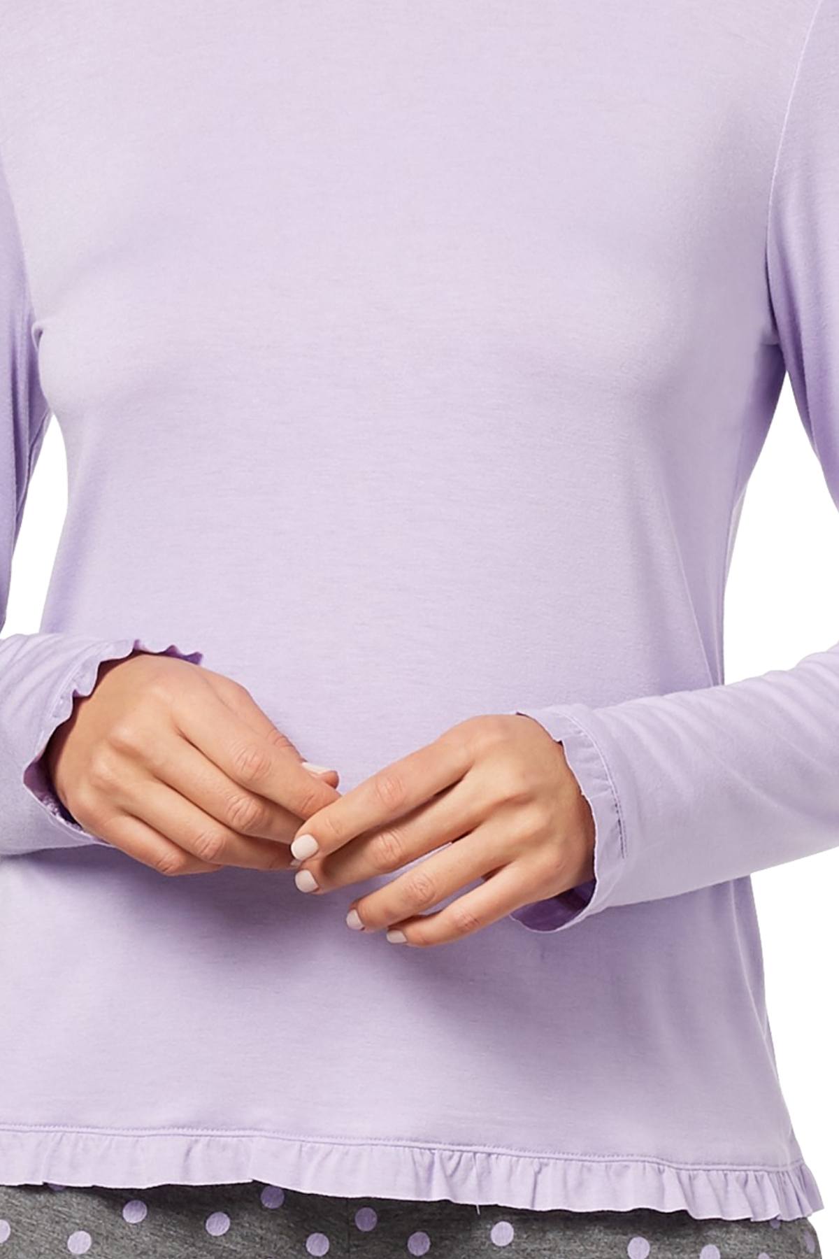 Jenni Ruffle Trim Lounge Top in Summer Lilac