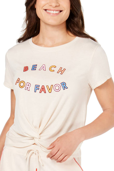 Jenni Twist Front Lounge Top in 'Beach Por Favor'