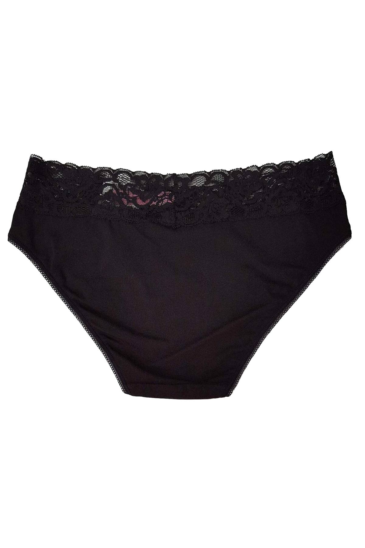 Jenni Wide Lace Brief in Classic Black