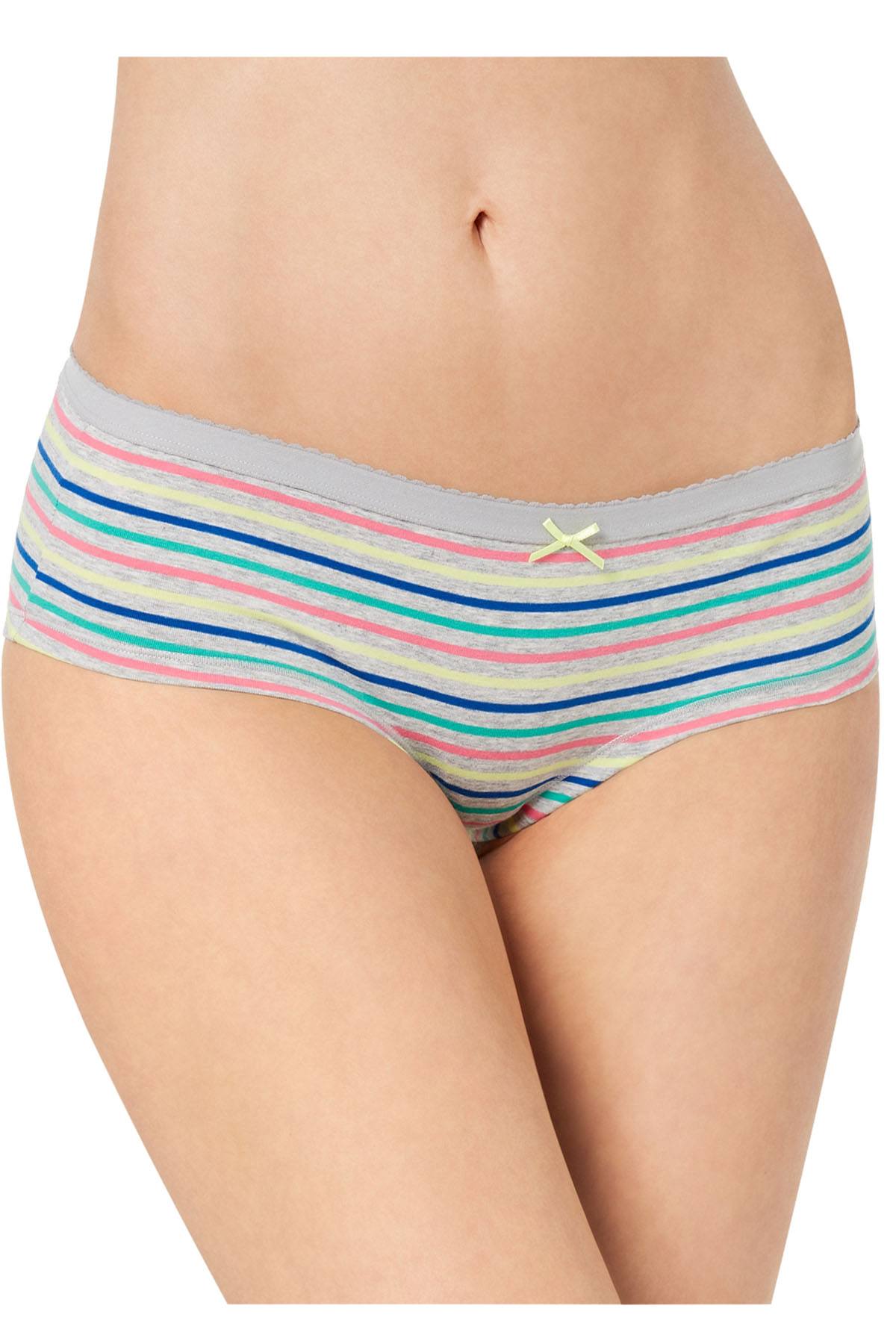 Jenni by Jennifer Moore Bright Multi-Stripe Printed Hipster