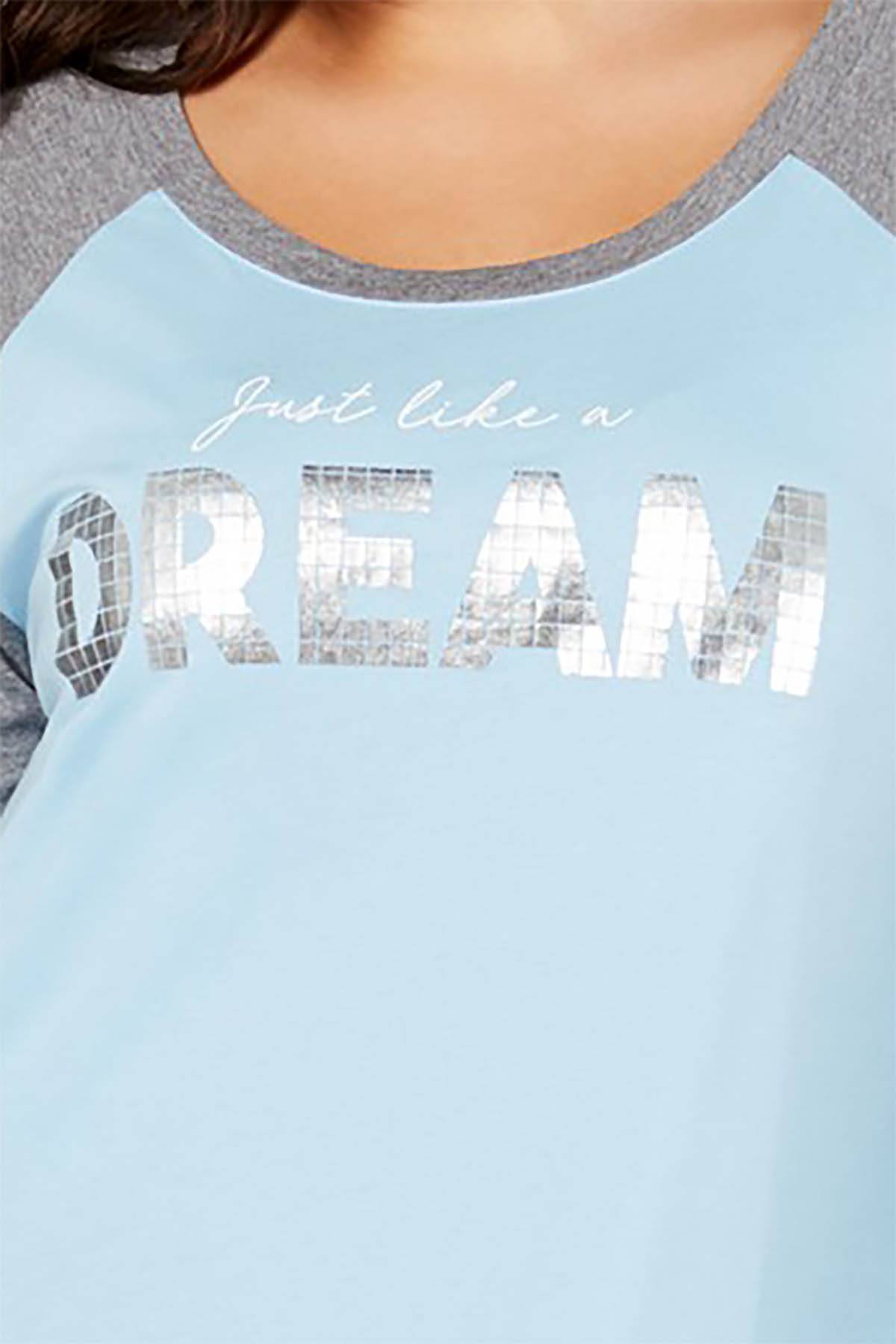 Jenni by Jennifer Moore PLUS Airy Blue Graphic Print Sleepshirt
