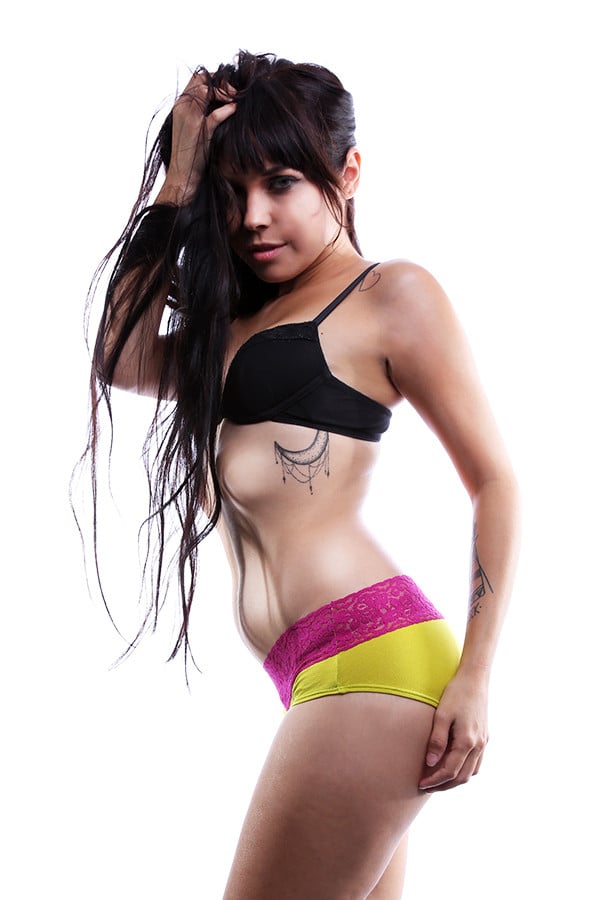 Jezebel Lime & Magenta Cheeky Brief