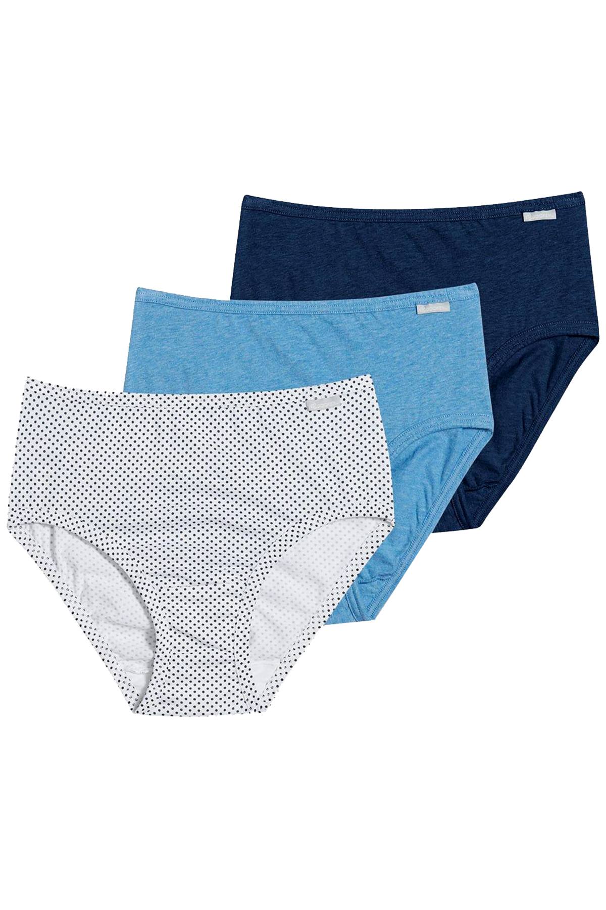 Jockey Heather Deep-Blue Dot Elance Cotton Hipster 3-Pack