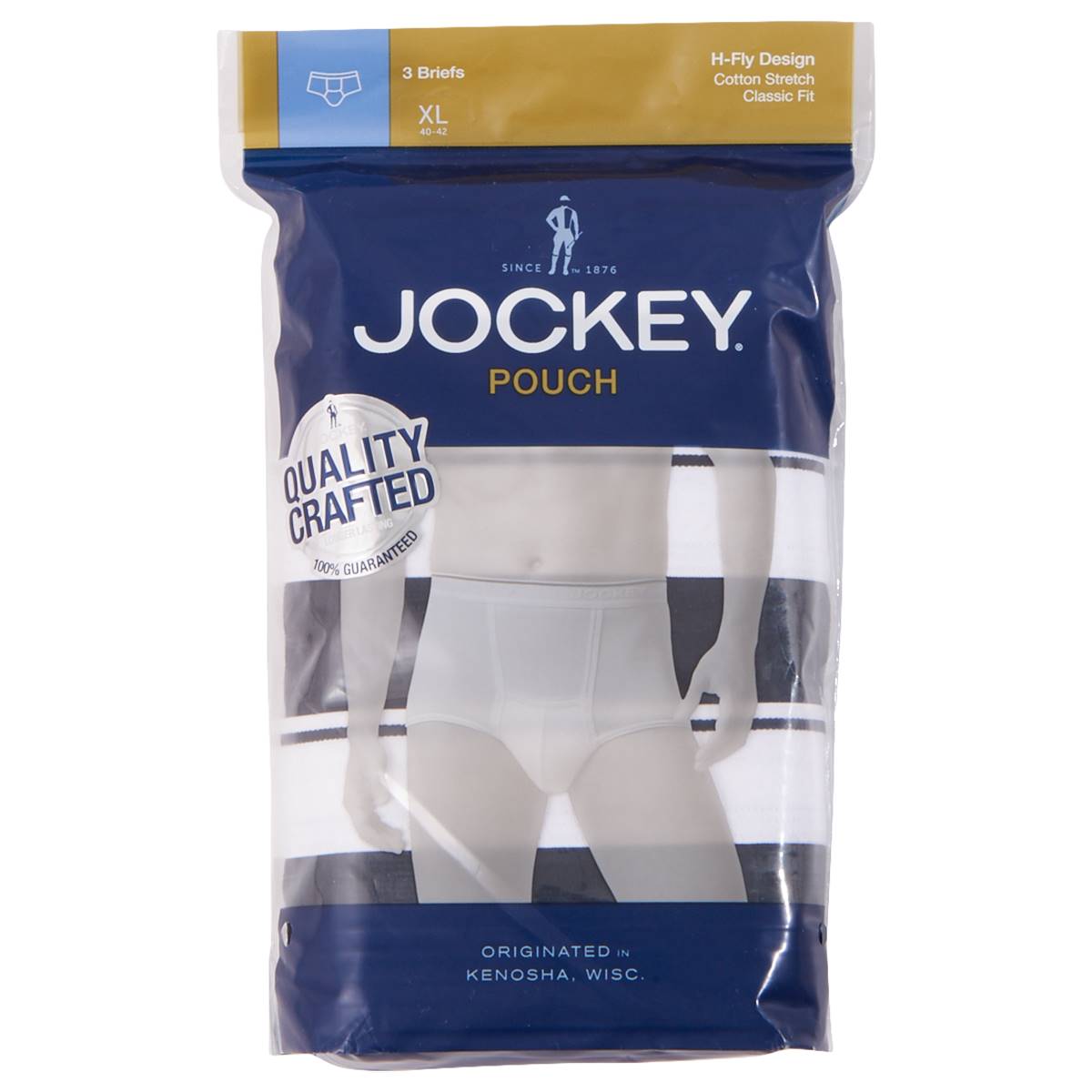 Jockey Men's Underwear, Pouch Briefs 3 Pack Black