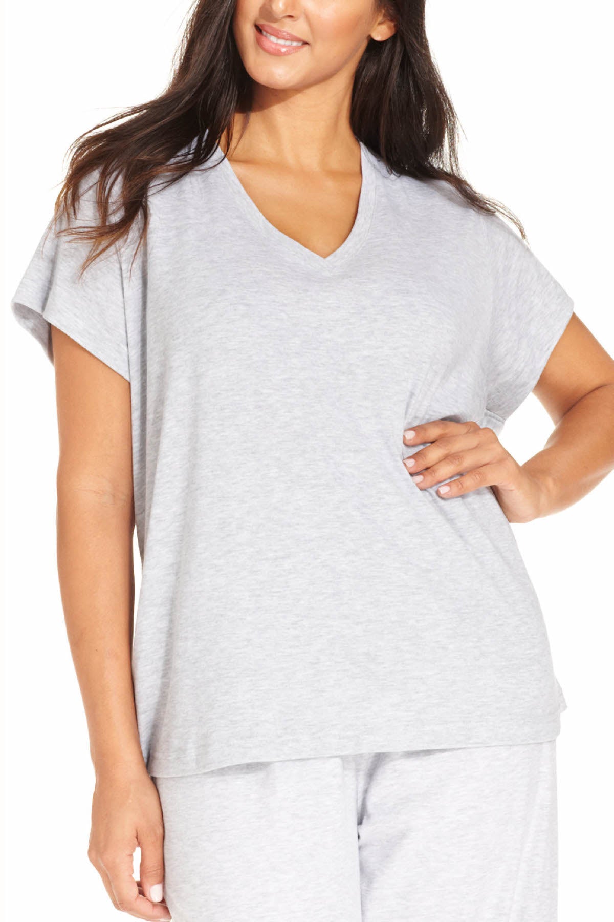 Jockey PLUS Heather-Grey Sleep Tee & Boxer Set