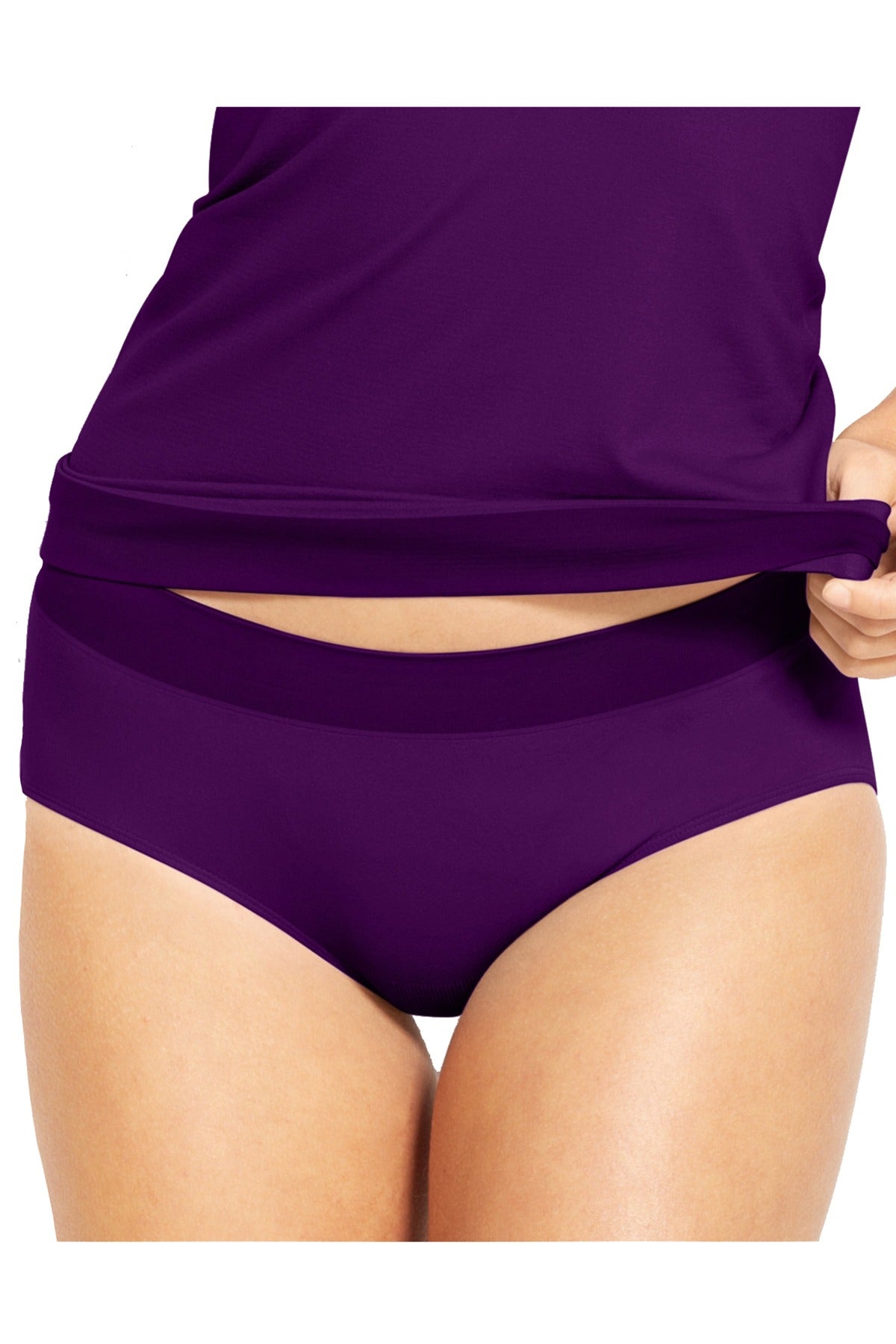 Jockey Royal-Plum Seamfree Modern Microfiber Hipster