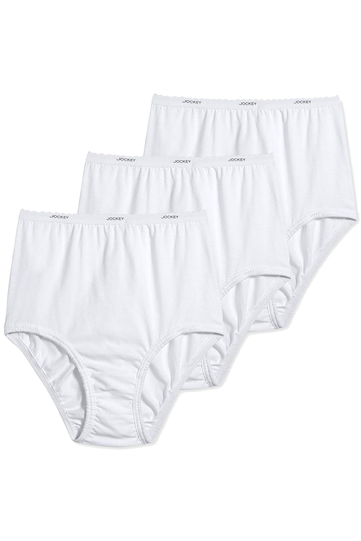 Jockey White Full-Cut Classic-Fit Brief 3-Pack