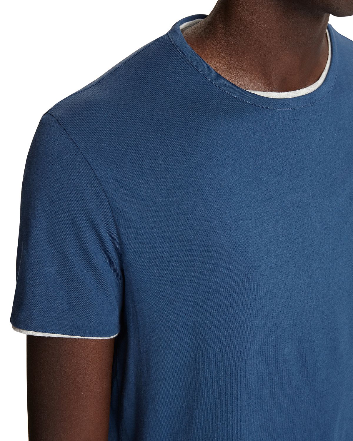 John Varvatos Star Usa Rockford Double-layer Tee Cadet Blue
