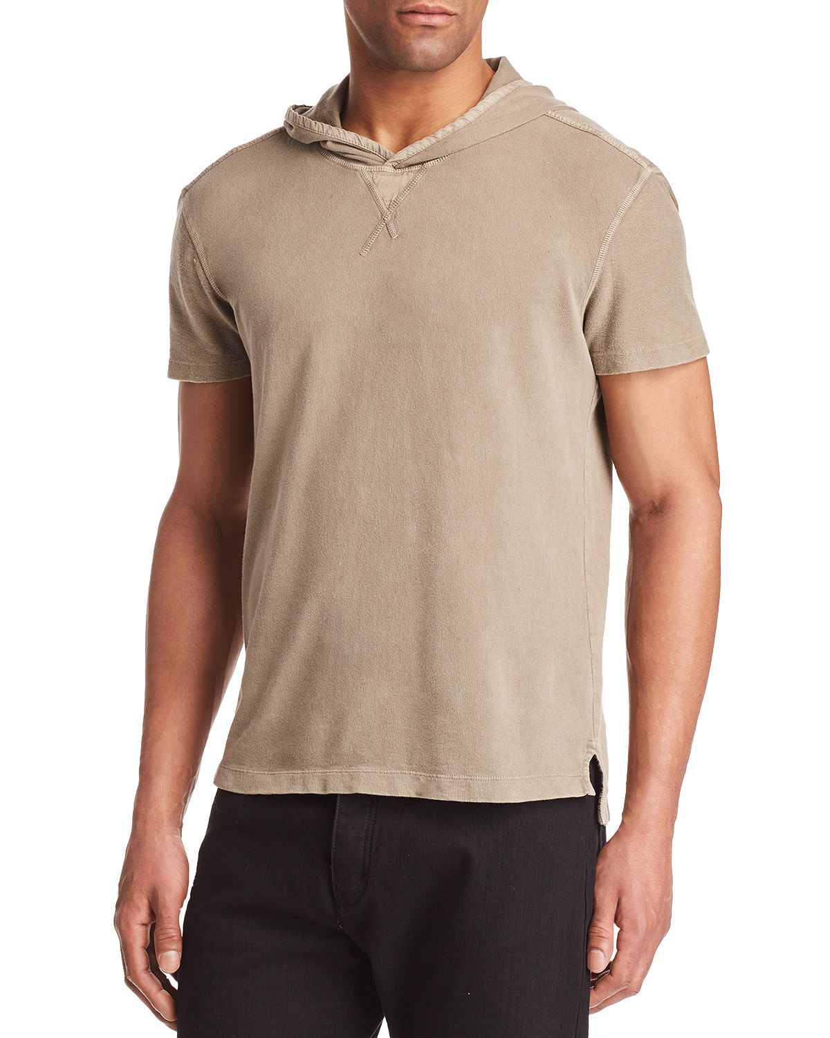 John Varvatos Star Usa Short Sleeve Pullover Hoodie Umber