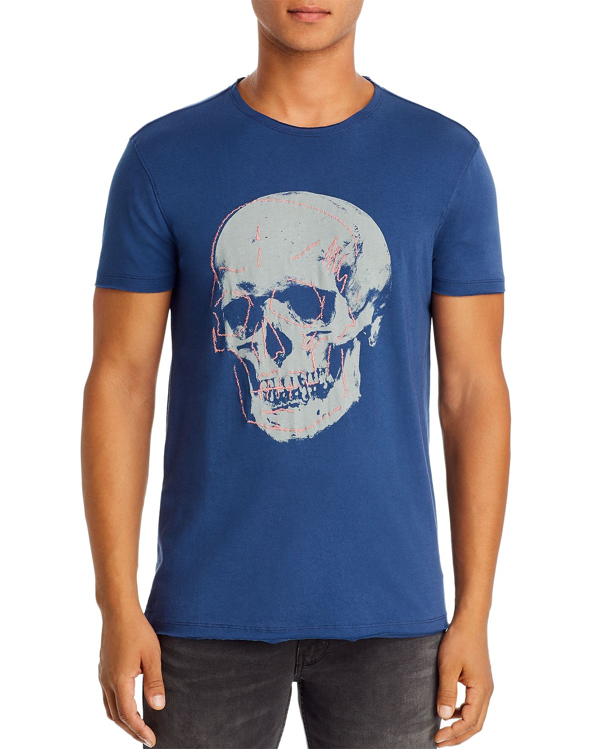 John Varvatos Star Usa Skull Tee Cadet Blue