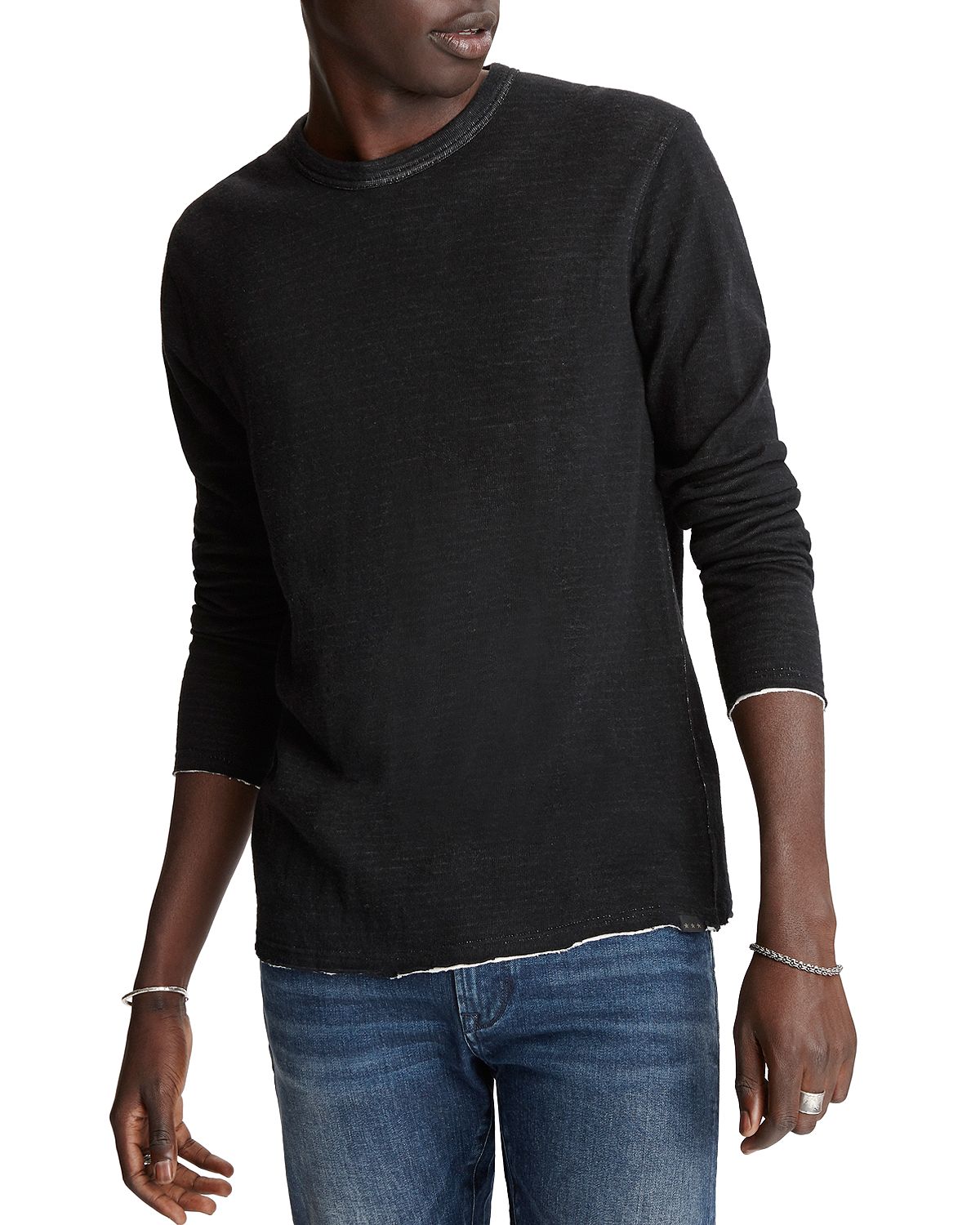 John Varvatos Star Usa Stamford Reversible Long-sleeve Tee Black