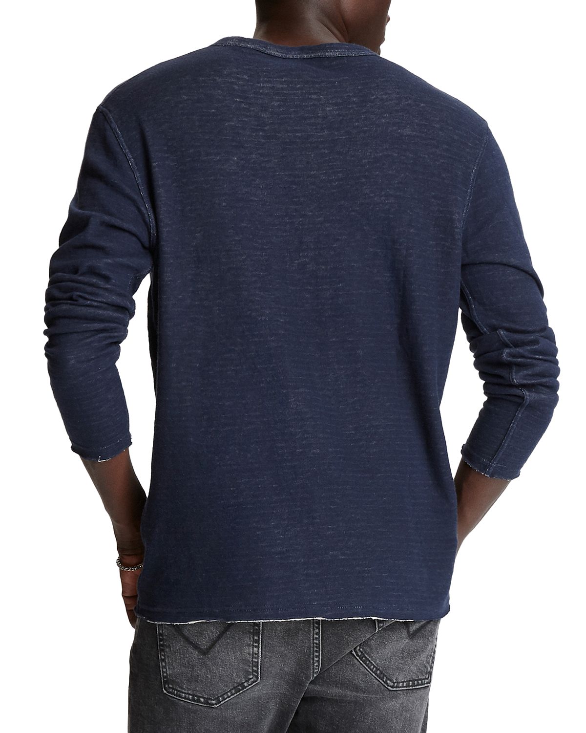 John Varvatos Star Usa Stamford Reversible Long-sleeve Tee Pacific Blue