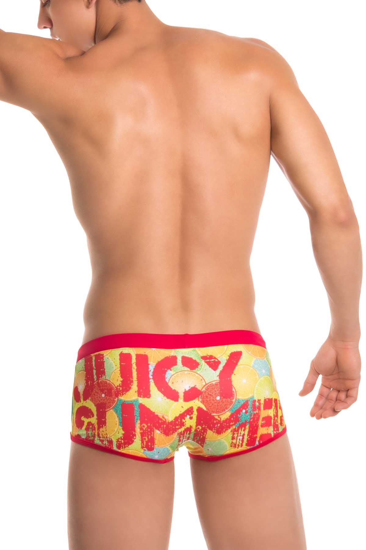 Jor Printed Orange Swim Trunk
