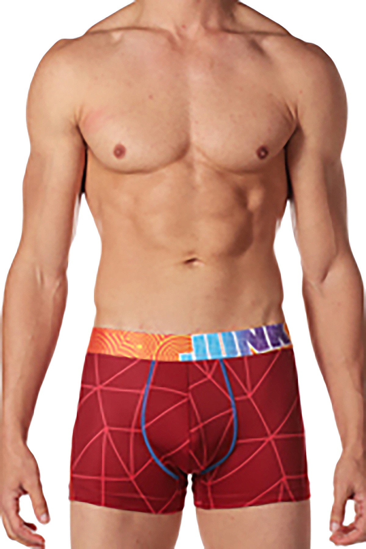 Junk Underjeans Red Geometric-Print Tango Trunk