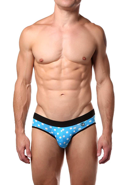 JustinCase Light-Blue Polka Brief
